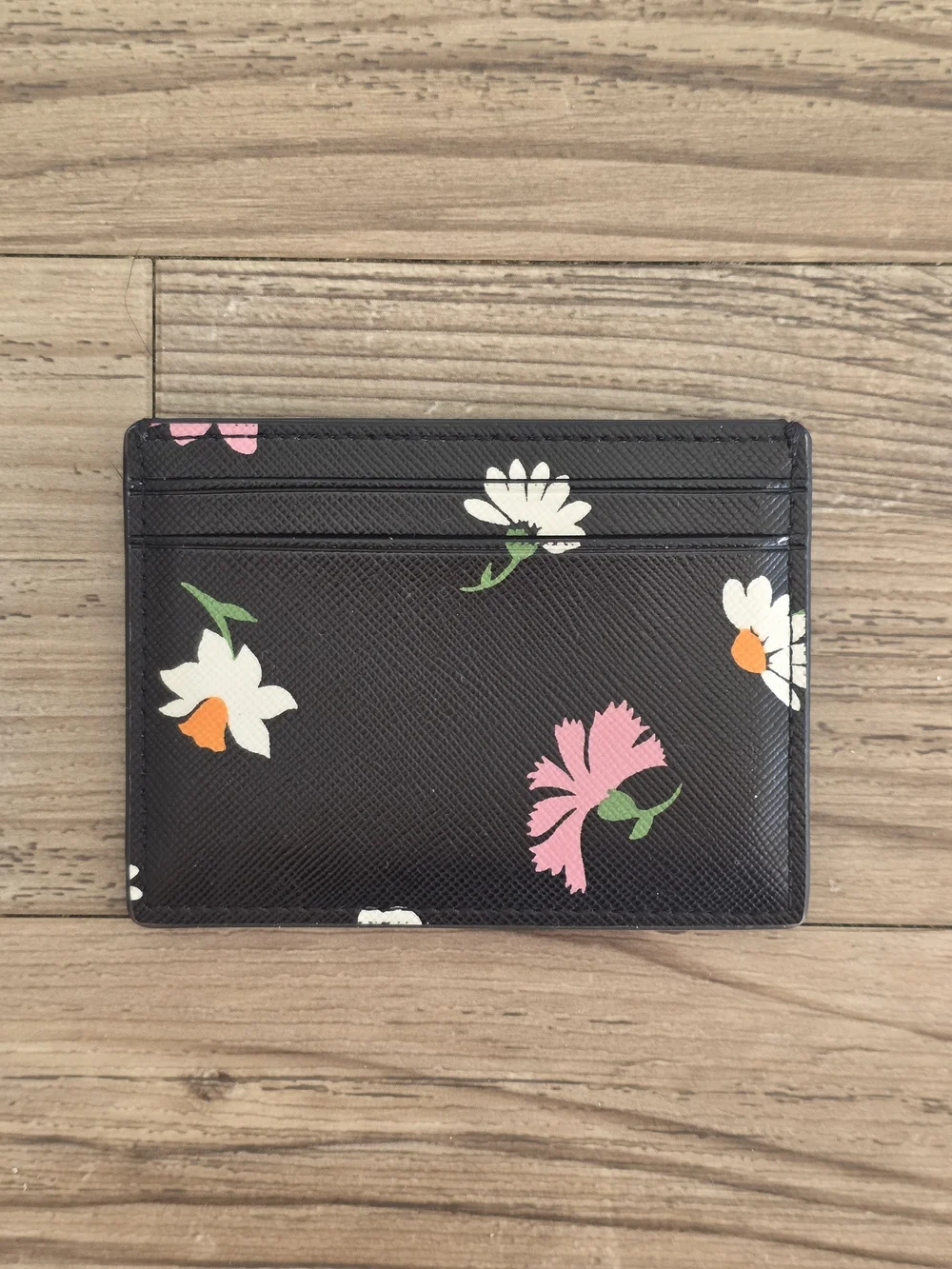kate spade New York Black Floral Cardholder